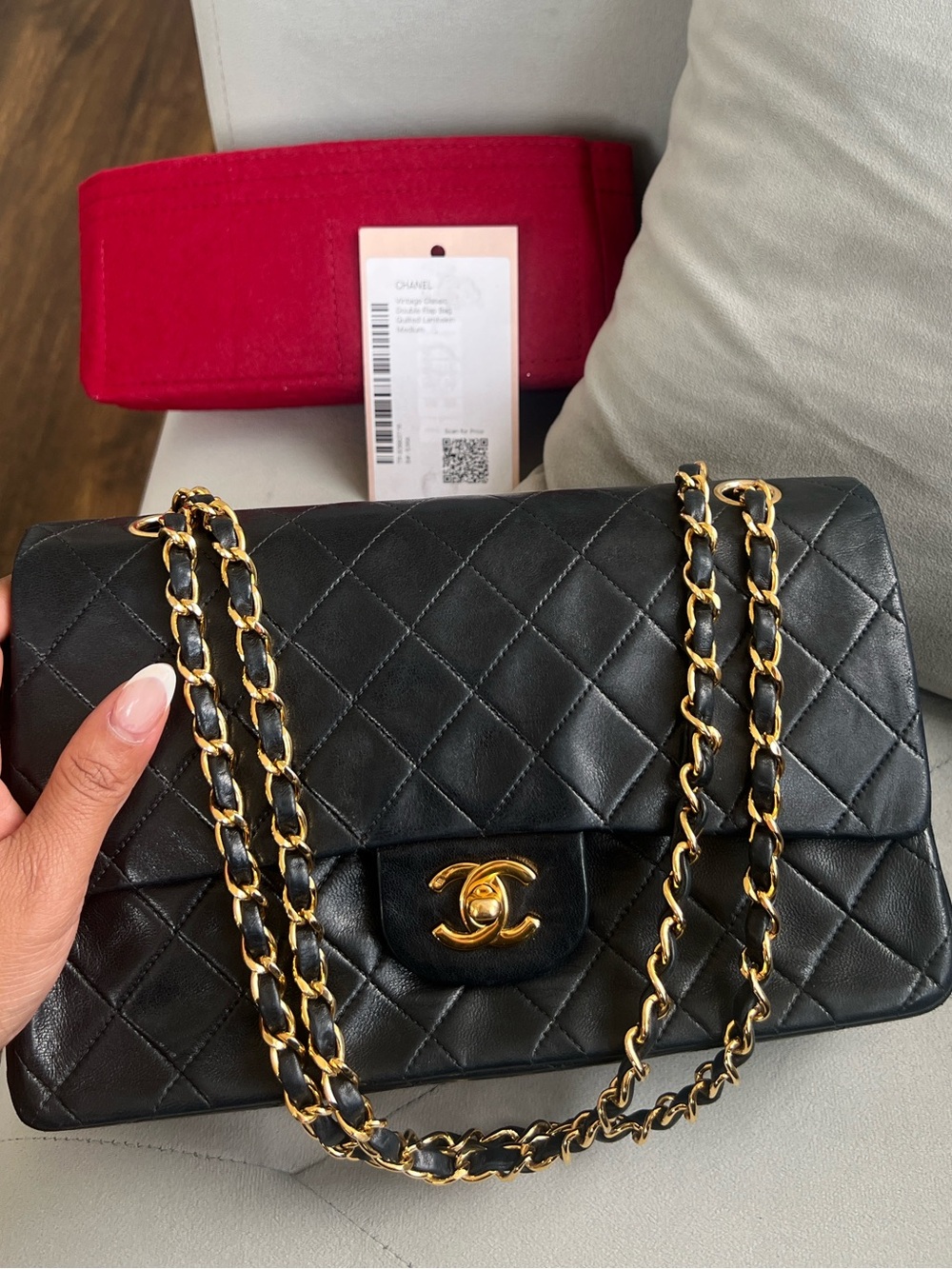 Chanel Vintage Medium Classic Double Flap Lambskin Bag